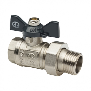 Кран шаровый  1/2" со сгоном В/Н бабочка, AQUALINK - СпецНасос, г.Екатеринбург