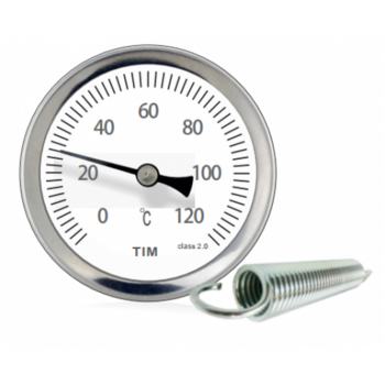 Термометр накладной 0-120°С, ф63 мм с пружиной TIM - СпецНасос, г.Екатеринбург