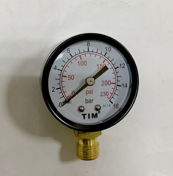 Манометр  радиальный  0-16 бар, 50 мм TIM - СпецНасос, г.Екатеринбург